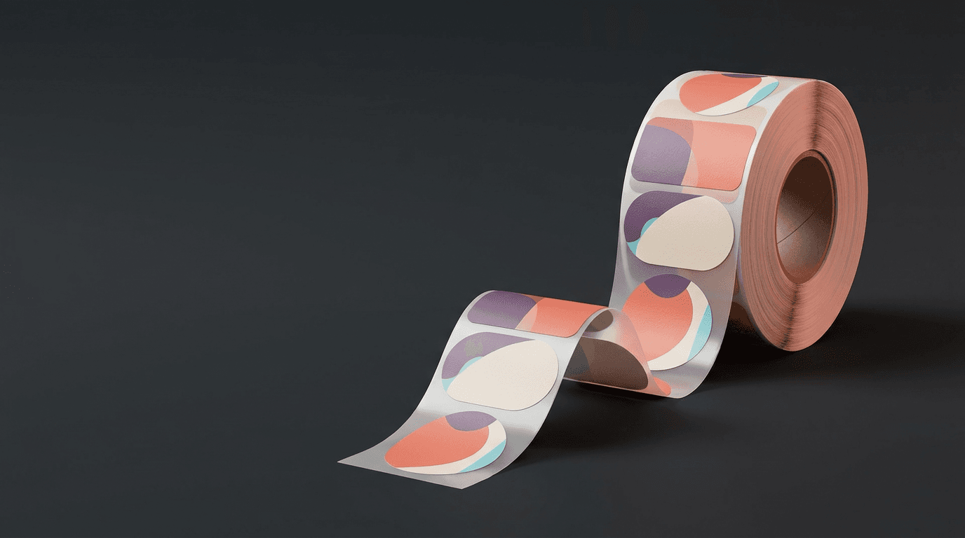 Photorealistic roll of custom printed labels